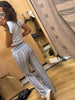 Colorful Striped Wide Leg Trousers Women Bohemian High Waist Multi-color Panelled Slim Straight Pants Lady Beachwear