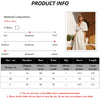 100% Cotton V-neck Waist Cinched Dress Unique Lantern Sleeve Sexy Slit Long Skirt Women's Casual Dresses