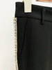 High Street Designer Trousers Women's Diamonds Crystal Beaded Straight Long Pants