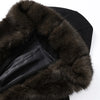 Elegant Faux Fur Thicken Jackets Women's Long Sleeves Pockets Patchwork Belts Hoodie Coat Winter Chic Warm Outerwear