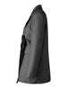 Contrast Color Ribbon Blazer Women's Notched Collar Loose Single Button Long Sleeves Split Suit Jacket