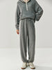 Women Cashmere Pants Autumn Winter Casual Loose Long Bloomers 100% Cashmere Knit Pants Chic Drawstring Pocket Cashmere Trousers