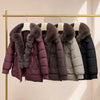 Parkas Women Down Cotton Jacket Winter Coat Large Fur Collar Warm Mid Long Cotton Padded Jacket Female Outerwear Overcoat