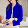 Knitted Cardigan Jacket Women Clothing Spring Winter Half High Collar Outerwear Sweater Female Casual Ladies Tops