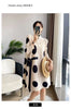 Sanzhai Pleated Ladies Windbreaker Coat Spring Autumn Single Breasted Stand Neck Printed Jacket Women Thin Long Outwear 4XL