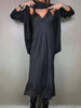 Long Sleeve Patchwork Sweater Maxi Dress, Women Autumn Stand Collar Casual Party Dress, Elegant Ladies Dress Sets