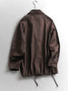 Solid-color Loose Elegant Turn-down Collar Double-breasted Mid-length Trench for Women Autumn Jackets
