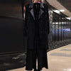 Fatty Women Autumn Mid length Covering Vest Wide Leg Pants Fat Sister Heavy Industry Bright Diamond Three Piece Set Female