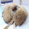 Raccoon Fur Collar Women Winter Coat Hood Decor Furry Fur Collar Warm Coat Shawl Natural Raccoon Fur Scarf Neck Warmer