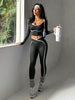 Women's Fall/Winter Round Neck Long Sleeve Yoga Top Outdoor Sports Fitness Yoga Pants