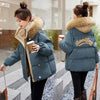 Cotton-Padded Jacket Women Winter Heavy Wool Collar Parkas Short Coat Female Thick Warm Down Cotton Overcoat Ladies Top