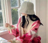 Women Loose Sweater Top Korean Ladies V-neck Cardigan Knitted Autumn Winter Female Medium Long Styles Knitting Coat
