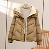 2026New Winter Hooded Down Cotton-Padded Jacket Women's Loose All-Match Thicken Warm Parkas Short Coat Female Casual Ladies Tops