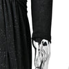 Women Glitter Maxi Evening Dress Deep V Neck Long Sleeve Ruched High Slit Formal Party Dress For Wedding Guest Prom