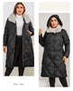 Women's Winter Jackets Plus Size Long Warm Parkas Elegent Hooded With Fur Classic Quilted Coats Women1165