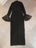 Women Elegant Evening Club Party Trumpet Long Sleeves Sexy Turtleneck Tight Maxi Bandage Dress Black Vestido