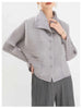 Short Jacket For Women Spring Casual Temperament Loose Large Lapel Single Breasted Pleated Coat 2DA8011