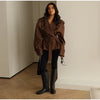 Spring Lace Up Trench Coat Women Solid Loose Large Lapel Long Sleeves Short Windbreaker Chic High Street Lady Outerwear