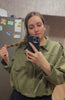 Women Bomber Jackets Suede Texture Coats Turn-down Collar Long Sleeve Loose Vintage Female Outerwear Chic Top Streetwear