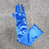 Women Multicolor 55CM Long Satin Ceremonial Gloves Elegant Retro Party Prom Cosplay Bridal Wedding Dress Accessories