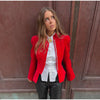 Solid Velvet Women's Jacket Stand Collar Long Sleeve Waist Cinching Coat Chic Spring Autumn Evening Street Wear