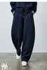 Women's Lazy Academy Soft American Curved Leg Trousers Autumn Paneled Design Pear Figure Shaping Pants