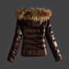 Winter Jackets Women Basic Coats Faux PU Leather Winter Jackets Women Artificial Fur Collar Coat Female Outerwear