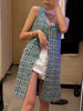 Elegant Women Tweed Jacket Long Sleeve Single Breasted Plaid Short Coat Spring Autumn Office Ladies Designer Outerwear