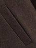 Brown Zipper Woolen Jacket For Women Elegant Lapel Long Sleeve Short Coats Vintage Autumn Lady Street Outerwear