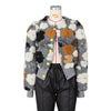Elegant Women Button Front Floral Appliques Long Sleeve Jacket Thick Warm Winter Streetwear Outwear