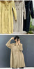 Lightweight Women's Pleated Trench Coat Autumn Chic Loose Single Breasted Stand Collar Long Windbreaker 2DB5549