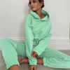 Fall Winter Women's Hoodies Two Piece Set - Oversized Hoodie Sweatpants Sportswear Suit Casual Sweatshirt Trouser Set