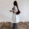 Oversize Casual England-style Turn-down Collar Design Coats for Women Autumn Mid-length Trench Coats