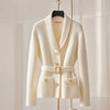Autumn V-Neck Cardigan Sweaters Jacket Women's Elegant Joker Casual Coat Female Slim Knitted Sweaters Ladies