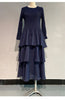 Spring Ruffled Lantern Sleeve Pleated Dress Atmospheric Design Sense Pleated Long Dresses Women's Clothing