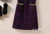 Womens Dresses Small Fragrant Tweed Vest Skirt Beaded Sequined Tweed A word Loose Dress Spring and Autumn Women's Dress