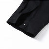 Black Sequined Jacket Lapel Neck Dull Sleeve Zipper Pocket Coat Spring Autumn Female High Street England Style Outewear