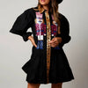 Women Christmas Sequin Nutcracker Dress Long Sleeve Tiered Glitter Nutcracker Print Holiday Party Mini Shirt Dresses