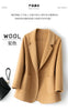 Women's Coat Pure Wool Plaids and Tweedst Camel Women's Coat Elegant Trench Coat