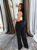 Women High Waist Wide Leg Pants Streetwear Casual Active Trousers