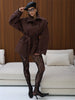 Solid Oversized Tie-waist Cropped Trench Coat Women Drop Shoulder Outerwear Lady Spring Modern Edgy Streetwear Coat