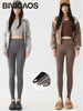Autumn Winter Thick Foot Pants Sharkskin Leggings Women's Rabbit Fleece Warm Leggings High Waist Elastic Non Trace Yoga