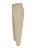 Women Elegant Autumn High Waist Slim Straight Casual Trousers Polyester Solid Color Office Lady Cropped Pants