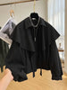 Cloak Shawl Casual Short Coat Women's Spring Autumn Korean Loose Long-Sleeved Windbreaker Female Outwear Tops