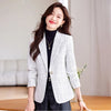 Autumn Winter Female Tweed Woolen Suit Outerwear Women Formal Blazer Ladies Long Sleeve Work Wear Jacket Coat