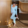 Elegant Woolen Top Pants Women Sets Chic Long Sleeve Slash Neck Pleated Blouse Straight Trousers Autumn Winter Lady Suit