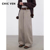 Korean Women Jeans Solid Loose Casual Retro High Waist Wide Legs Denim Pants Ladies Trousers Spring Autumn