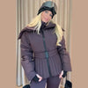 Casual Hoodie Thicken Belts Coats Women Solid Full Sleeve Stand Collar Closed Zippers Coat Female Winter Lady Outwears