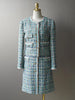Elegant Women Tweed Jacket Long Sleeve Single Breasted Plaid Short Coat Spring Autumn Office Ladies Designer Outerwear