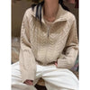 100%cashmere cardigan for women high neck loose and soft sweater for autumn and winter wool knitted sweater thickened coat